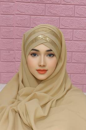 CRAFTS N CREATIONS Self Design Georgette Women Scarf