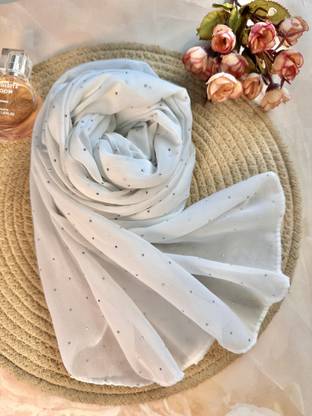 THECARTMAXX Embellished Georgette Women Fancy Scarf
