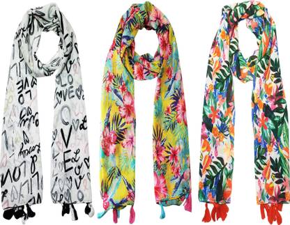 HELLO MISTY Printed Cotton Blend Girls Stole