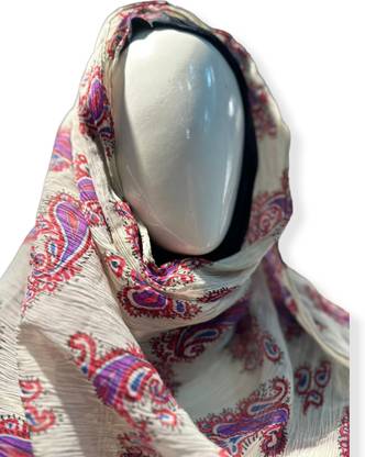 Pashmina Era Floral Print Georgette Girls Fancy Scarf