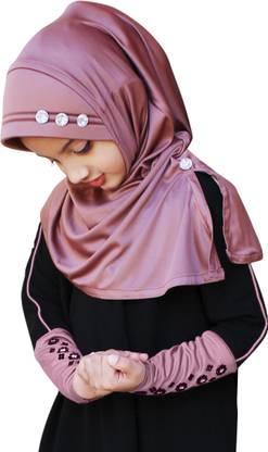 mehar hijab Solid Polycotton Girls Faux Turtleneck Neck Cover, Scarf, Fancy Scarf