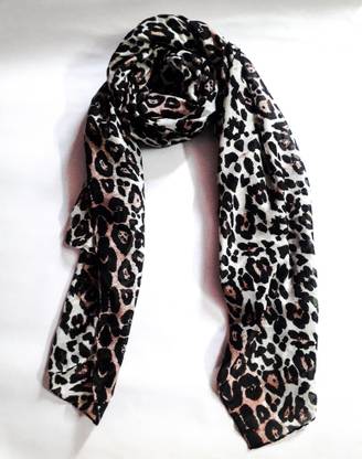 IGF Animal Print Pure Cotton Women Fancy Scarf