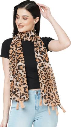 sahil fashion Animal Print Georgette Women Fancy Scarf