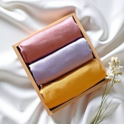 zevio Solid Satin Blend Women Fancy Scarf