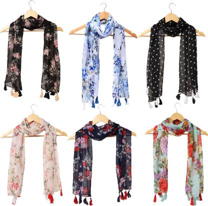 RiddleNeedle Printed Chiffon Women Scarf