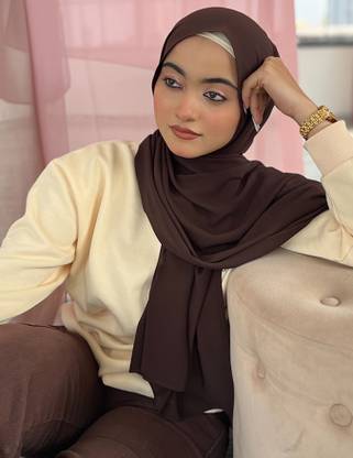 AEDO PEDO Solid Georgette Women Scarf