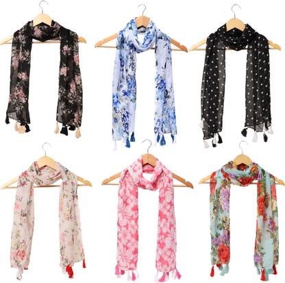 RiddleNeedle Printed Chiffon Women Scarf