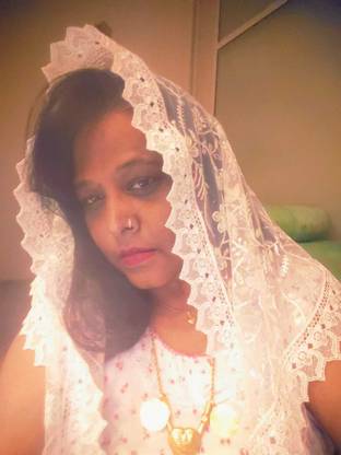 YNBB Self Design Net Women Scarf