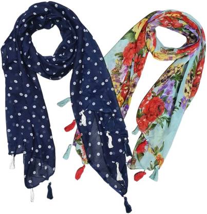 mss FASHION Floral Print, Printed Chiffon Women Fancy Scarf