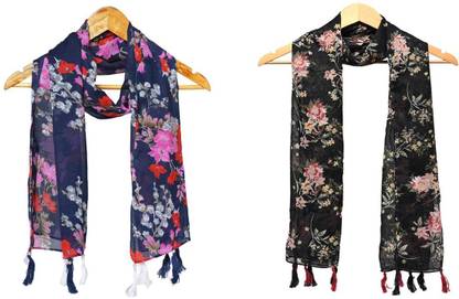 mss FASHION Printed Chiffon Women Stole, Scarf, Fancy Scarf