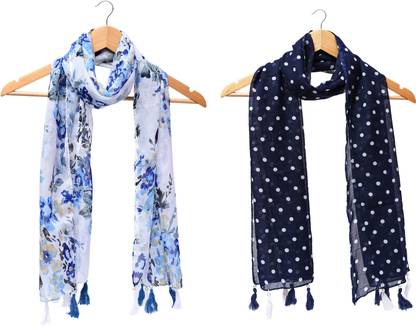 RiddleNeedle Printed Chiffon Women Scarf, Stole, Fancy Scarf