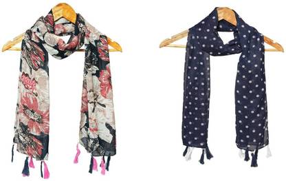 mss FASHION Printed Chiffon Women Stole, Scarf, Fancy Scarf