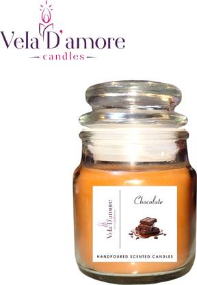 Veladamore Soy Wax Scented Yankee Jar Candles -100 ML (Chocolate) Candle