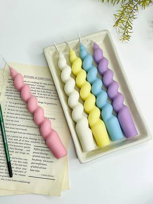 Be Calm Big Spiral Twisted Candle (Pack of 5) Candle