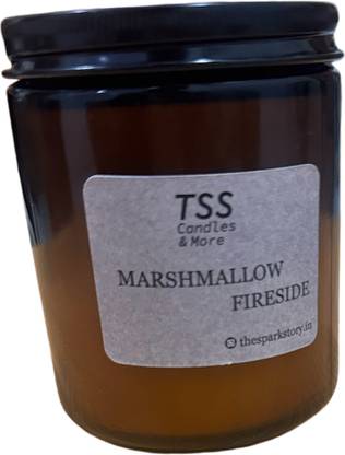 The Spark Story Luxury Soy Wax Scented Jar|Marshmallow Fireside Candle