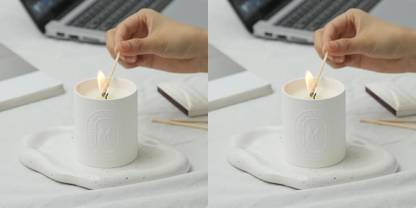 The Better Home Pack of 2|30 Hrs Golden Osmanthus Scented Candle : Reusable Ceramic Jar| Candle