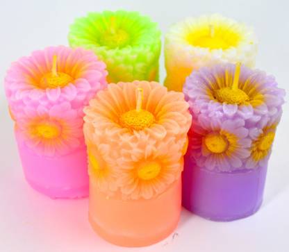 ME&YOU Scented Colorful Candle for Room Decor, Aroma Spa Candles (Pack of 5) Candle