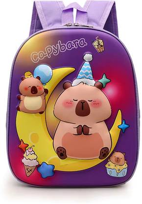Rafi Traders Pvt Ltd Capybara School Bag with Hard Shell Durable and Comfortable For Girls & Boys School Set