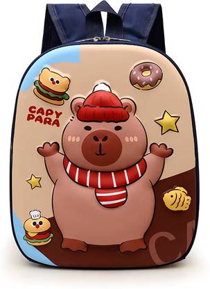 Rafi Traders Pvt Ltd Mini Capybara Cartoon Bag for Kindergarten Boys and Girls School Set