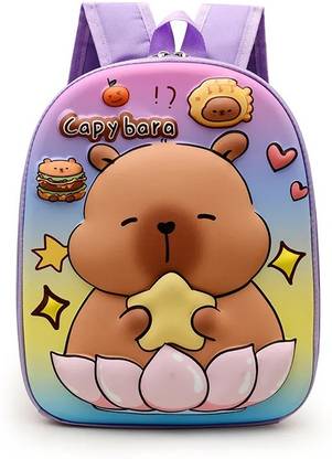 Rafi Traders Pvt Ltd Soft Plush Capybara Bag for Ages 1-6 � Lightweight & Fun School Set