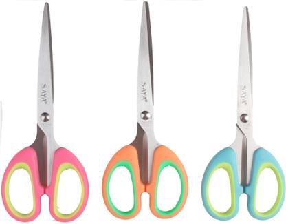 SAYA Soft Grip Scissors 6.5", SS Blades, Comfortable Handles for Precision Cutting Scissors