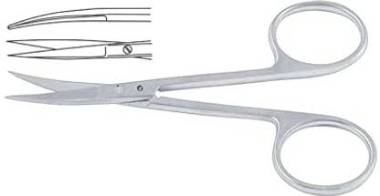 SANJU Khushi surgicals Nose & Ear Hair Trimming Cuticle Scissor CURVED Extra Sharp 4 Scissors