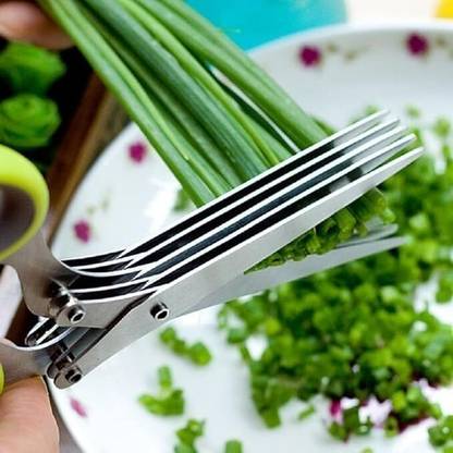 Mcoria Multi-Layers Kitchen Herb Scissors, 5 Blade Kitchen Shears Scissors