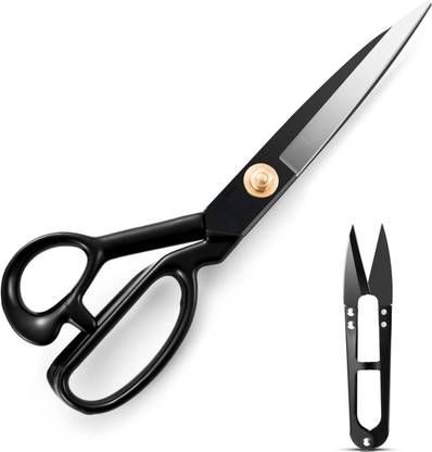 Gemsy Premium Black Cloth Cutting Scissor with Cutter Scissors