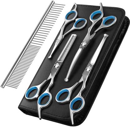 YMS Professional Pet Grooming Kit 6 In 1 Dog Grooming Scissor Kit Scissors