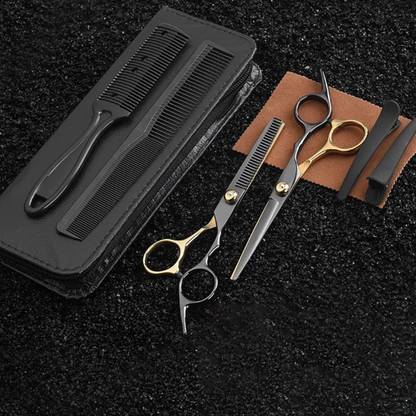 HEZON Hair Cutting Scissors Kit, Professional Barber Shears Set with Hair Scissors IKM Scissors