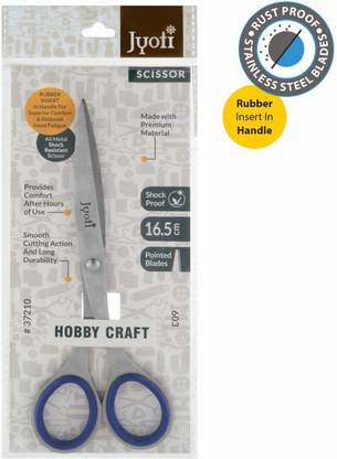 Jyoti Scissor for Multipurpose Use - 603 (6 Inches) - Pack of 10 Cards Scissors
