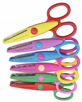 Freedy 6 Pieces Scissors Art and Craft Designer Scissors for Paper Scissors