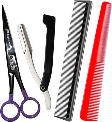 STEAD Winner 6" Scissor, Shaving Razor, Barber Combs, For Salon Men & Women Scissors