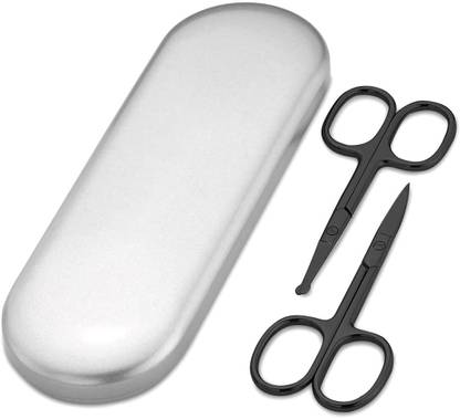 Verilux Nose Scissors Beard Trimmer Men Mustache Eyebrow Stainless Steel Set with Box Scissors