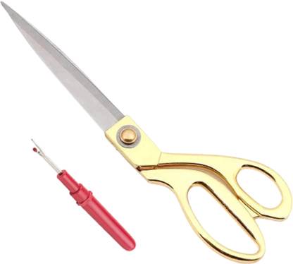 Aezzo Golden Tailoring with Sharp Stainless Steel Blade For Cloth Cutting. Scissors