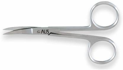 alis Nose Hair and Eyebrows Hair Cutting Curved Scissor | Precision for Manicure, Curved Blade| Scissor for Beard, Mustache| For facial Hair Cutting Scissors