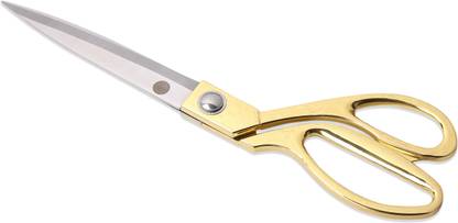 yojiyo -Tailoring Scissors For Cloth With Golden Brass Handle, Multipurpose (Size-10) Scissors