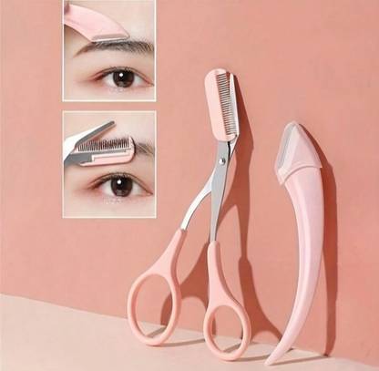 Trendy HIGH QUALITY PROFESSIONAL TREANDY EYEBROW TRIMMER AND EYEBROW SCISSORS WITH COMB Scissors