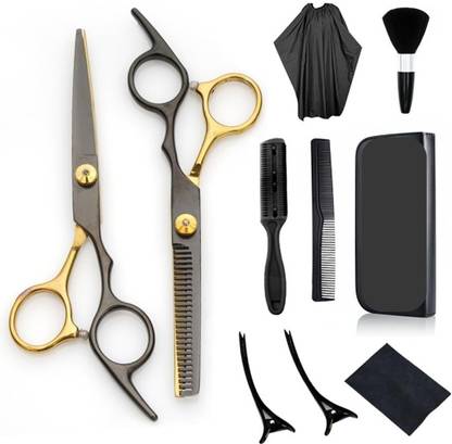 HEZON Hair Cutting Scissors Kit, Professional Barber Shears Set with Hair Scissors EAS Scissors