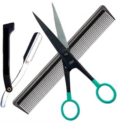 aramco india Snip, Clip and Shave Barber KIt with Razor, Scissor ans Comb Scissors