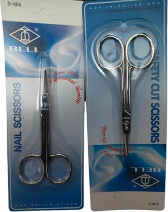 Dhanishka Bell Imported Nail And Safety Cut Nostril Scissor Combo Pack Scissors