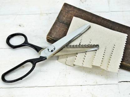 DSHARPP 8" Inches Zig Zag Scissor for Cloth Cutting and Tailoring Work-A1 Scissors