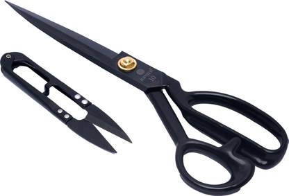JUPITER Scissors, A-250, 10 Inches, Black, with Free Thread Cutter Scissors