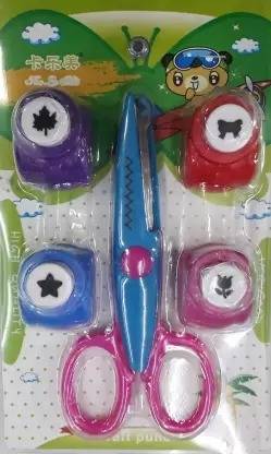 Vibgyor Products Art and craft scissor with punch Scissors Scissors