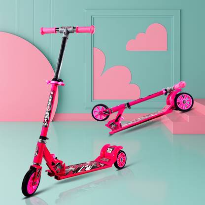 Kidsmate Roadeo Metal Kick Scooter for Kids| Foldable & Attractive| 4 Adjustable Height Kids Scooter