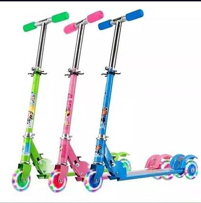 Trex ONE LEG Skating Cycle Leg Push Scooter PINK FOLDABLE WITH LIGHT WHEELS Kids Scooter