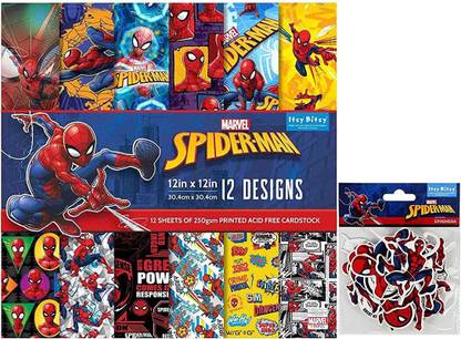 ITSY Bitsy Spider-Man paper pack 12in*12in 12 sheets of 250 gsm Theme,  Scrapbook Kit