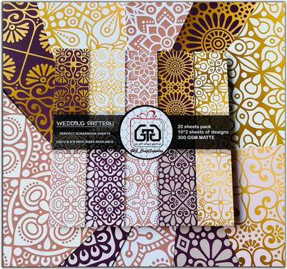 Gladtogift springfall paper theme pack 22 sheets -300 gsms Theme,  Scrapbook Kit