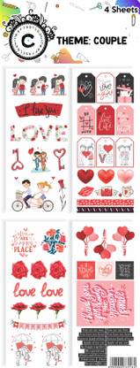 Craftastique Couple Elements and Love Tags Sheets Theme,  Scrapbook Kit