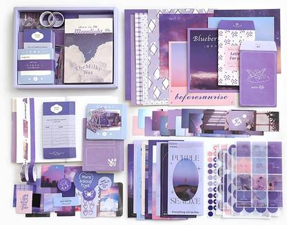 ZORIADA 346pcs Journal Supplies Kit Vintage Scrapbook Stickers Pack for Art Journaling Theme,  Scrapbook Kit